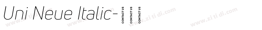 Uni Neue Italic字体转换